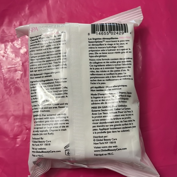 Spa scriptions ANTI AGING makeup cleansing wipes  30 wipes NEW sealed - Picture 3 of 6